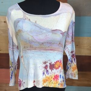 Impulse Multicolor Scenic Long Sleeve Tee Vintage